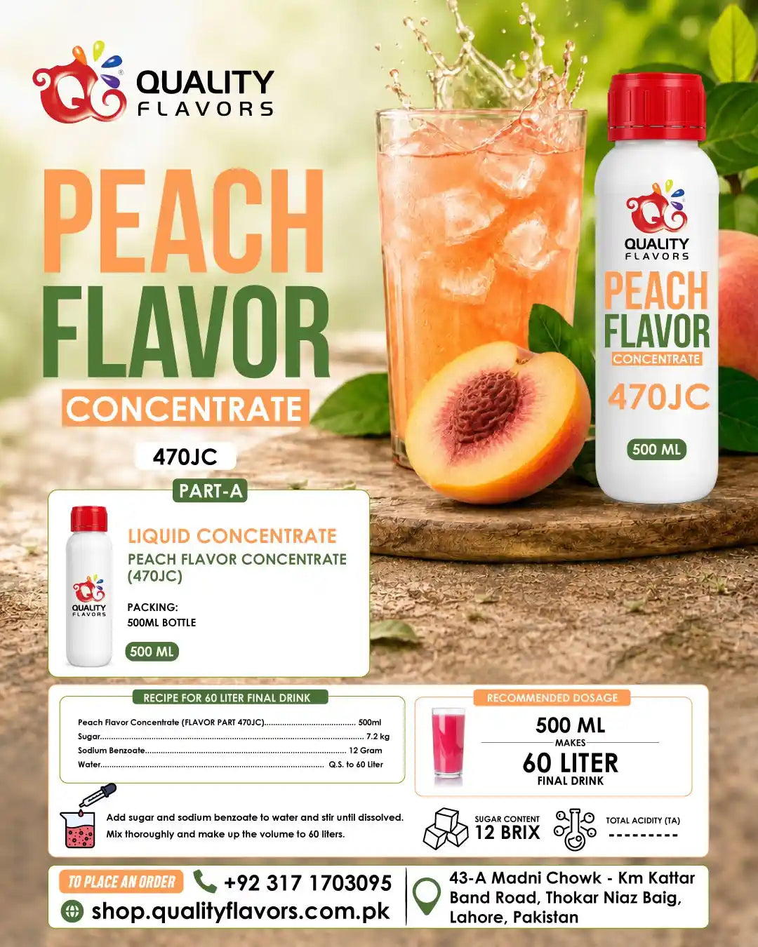 Peach Flavor Juice Concentrate 470-JC