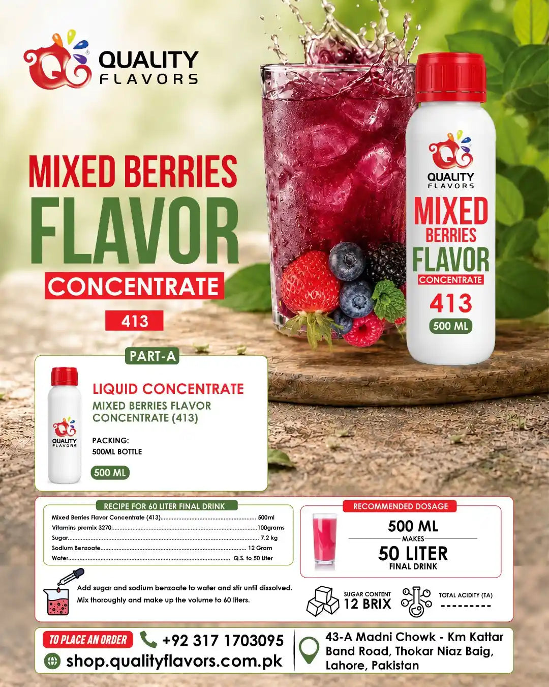 Mixed Berries Flavor Concentrate 413
